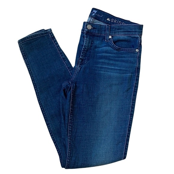 7 For All Mankind Denim - 7 For All Mankind Dark Blue Skinny Jeans